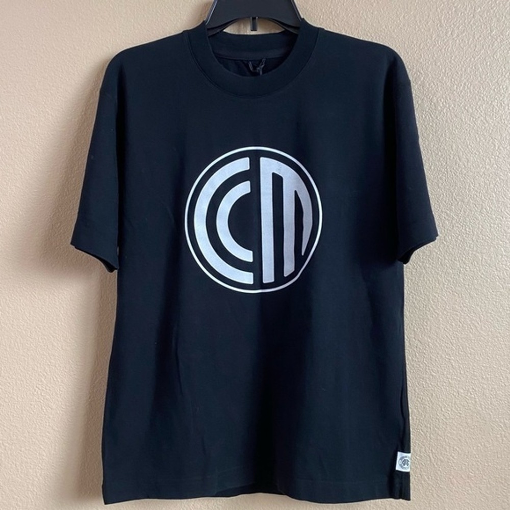 Reigning Champ New Small Black White Graphic Cotton Short Sleeve Shirt